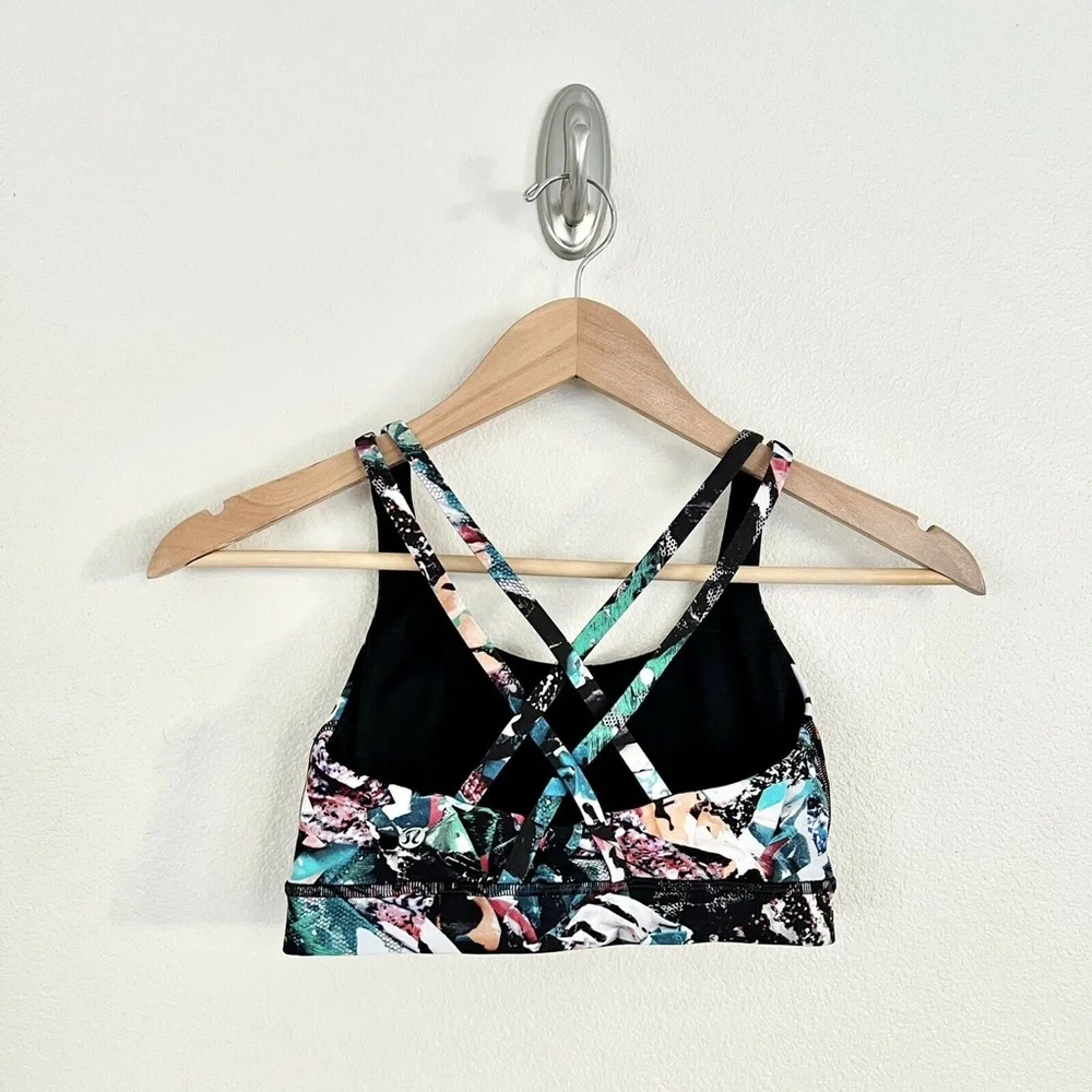 LULULEMON Energy Strappy Sports Bra in Color Crush Multi
